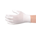 Hespax Factory Custom White PU Labour Working Handy Gloves